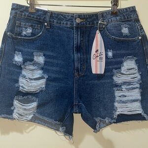 Womens New Cali 1850 High Rise 90’s Boyfriend MIDI Shorts